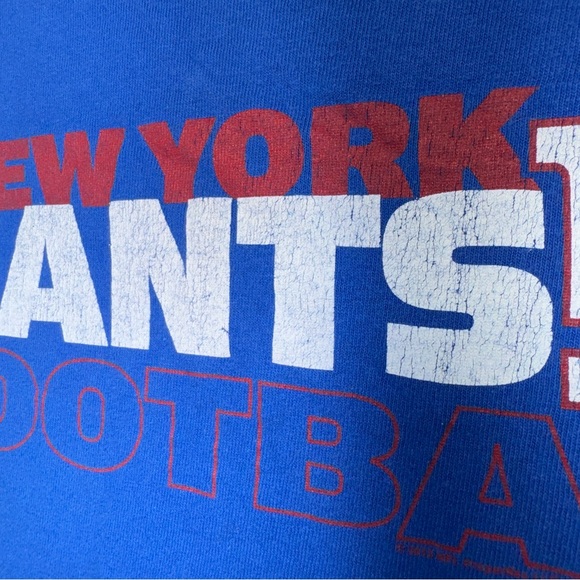 New York Giants Football TSHirt Unisex Large Blue NY Sports Athlete Short Sleeve - Picture 4 of 7